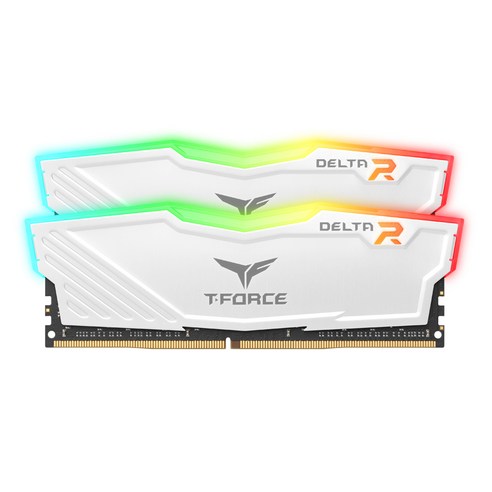 팀그룹 T-Force DDR4-3200 CL16 Delta RGB 화이트 가넷 데스크탑 램 8GB x 2p