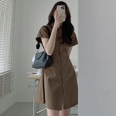 여름 여성 프리미엄 셔츠 원피스 루즈핏 데일리 캐주얼 심플 미니멀리스트 편한 부드러운 시원한 롱원피스