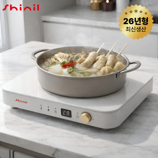 [2026년 신제품] 신일 프리미엄 1구 인덕션 전기레인지 SHL-M2000WT